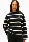 Tommy Hilfiger Womens Script Striped Sweatshirt, Black