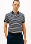 Tommy Hilfiger Liquid Cotton Stripe Polo Shirt, Navy