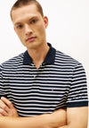 Tommy Hilfiger Liquid Cotton Stripe Polo Shirt, Navy