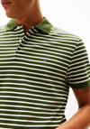 Tommy Hilfiger Liquid Cotton Stripe Polo Shirt, Pine Green