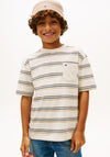 Tommy Hilfiger Boy Heather Stripe Short Sleeve Tee, Beige