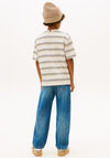 Tommy Hilfiger Boy Heather Stripe Short Sleeve Tee, Beige