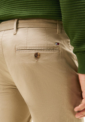 Tommy Hilfiger Denton Textured Print Straight Leg Chinos, Beige