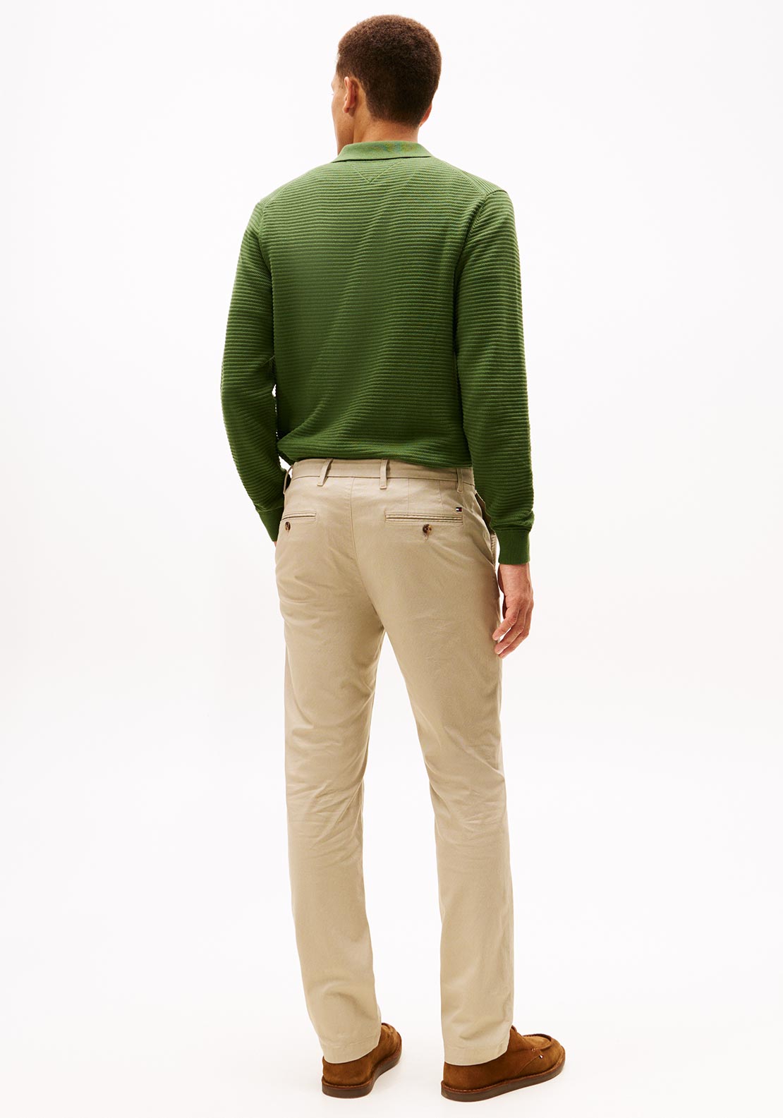 Tommy Hilfiger Denton Textured Print Straight Leg Chinos, Beige