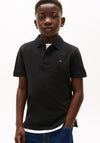 Tommy Hilfiger Boy Short Sleeve Polo, Black