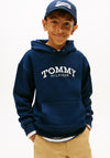 Tommy Hilfiger Boy Mono Print Long Sleeve Hoodie, Navy