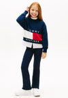 Tommy Hilfiger Girl Foil Flare Legging, Navy