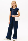 Tommy Hilfiger Girl Heritage Rib Short Sleeve Top, Navy