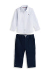 Tommy Hilfiger Baby Boy Stripe Shirt & Chino Set, Navy