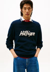 Tommy Hilfiger Graphic Knit Sweater, Dark Night Navy