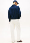 Tommy Hilfger Womens Script Terry Half Zip Sweatshirt, Navy