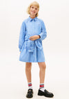 Tommy Hilfiger Girl Stripe Long Sleeve Shirt Dress, Blue