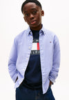 Tommy Hilfiger Boy Long Sleeve Oxford Shirt, Blue