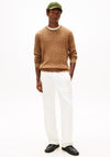 Tommy Hilfiger Cable Knit Crew Neck Sweater, Brown
