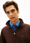 Tommy Hilfiger Essential Quarter Zip Sweatshirt, Chocolate Brown