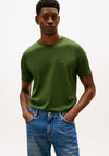 Tommy Hilfiger Crew Neck Embroidered Flag T-Shirt, Pine Green