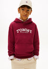 Tommy Hilfiger Boy Mono Print Long Sleeve Hoodie, Wine