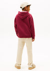 Tommy Hilfiger Boy Mono Print Long Sleeve Hoodie, Wine