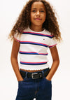 Tommy Hilfiger Girl Ribbed Short Sleeve Tee, Off White