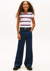 Tommy Hilfiger Girl Ribbed Short Sleeve Tee, Off White
