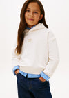 Tommy Hilfiger Girl Long Sleeve Tonal Hoodie, Cream