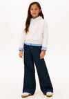 Tommy Hilfiger Girl Long Sleeve Tonal Hoodie, Cream