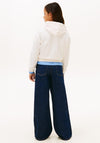 Tommy Hilfiger Girl Long Sleeve Tonal Hoodie, Cream