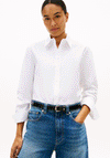 Tommy Hilfiger Womens Oxford Embroidered Shirt, White