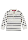 Tommy Hilfiger Baby Boy Long Sleeve Stripe Polo, Off White