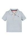 Tommy Hilfiger Baby Boy Rib Stripe Polo Shirt, Blue