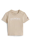 Tommy Hilfiger Baby Boy Logo Short Sleeve Tee, Beige