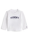 Tommy Hilfiger Baby Boy Logo Long Sleeve Tee, White