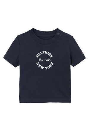 Tommy Hilfiger Baby Boy Graphic Short Sleeve Tee, Navy