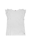 Tommy Hilfiger Girls Frill Broderie Top, White