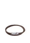 Tommy Hilfiger Mens 2790468 Double Leather Bracelet, Brown