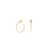 Tommy Hilfiger Womens Monogram Hoop Earrings, Gold