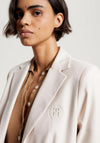 Tommy Hilfiger Womens Monogram Stamp Blazer, Cashmere Creme