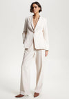Tommy Hilfiger Womens Monogram Stamp Blazer, Cashmere Creme