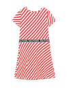 Tommy Hilfiger Girl Jagged Stripe Dress, Fierce Red