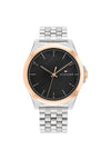 Tommy Hilfiger Men's 1710545 Watch, Silver & Rose Gold