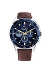 Tommy Hilfiger Mens 1791965 Watch, Brown & Silver
