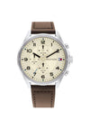 Tommy Hilfiger Mens 1792003 Watch, Brown & Silver