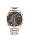 Tommy Hilfiger Mens 1792050 Watch, Silver & Rose Gold