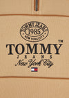 Tommy Jeans Athletic Logo Half Zip Sweatshirt, Tawny Sand
