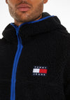 Tommy Jeans Sherpa Full Zip Jacket, Black