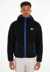 Tommy Jeans Sherpa Full Zip Jacket, Black