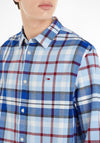 Tommy Jeans Classic Essential Check Shirt, Chambray Blue