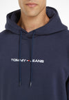 Tommy Jeans Linear Logo Hoodie, Twilight Navy