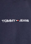 Tommy Jeans Linear Logo Hoodie, Twilight Navy