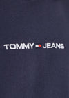 Tommy Jeans Linear Logo Hoodie, Twilight Navy